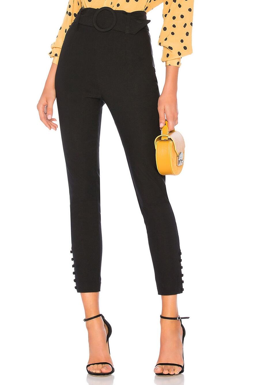 L'Academie Belted Black Ludovica Pants Size M